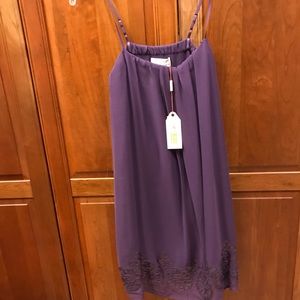 NWT purple silk dress